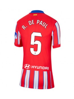 Atletico Madrid Rodrigo De Paul #5 Zenski Domaci Dres 2024-25 Kratak Rukavima